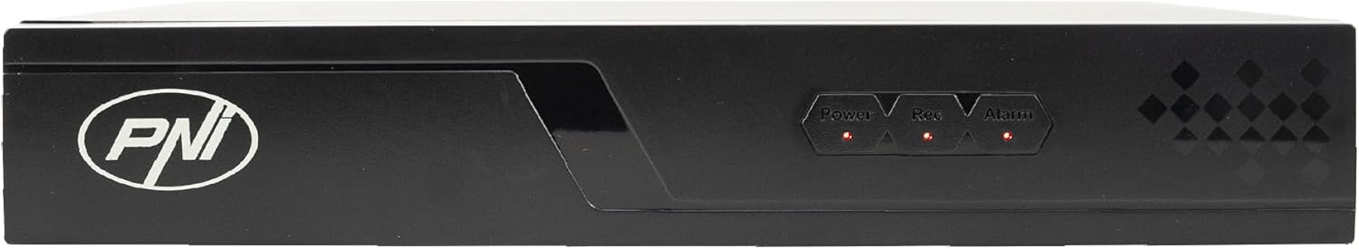 PNI IP710J NVR PoE, 10 Kanäle, 4K/8MP, 4 PoE-Ports, 6 IP-Kanäle, H.265AI/H.265+, ONVIF, Schwarz