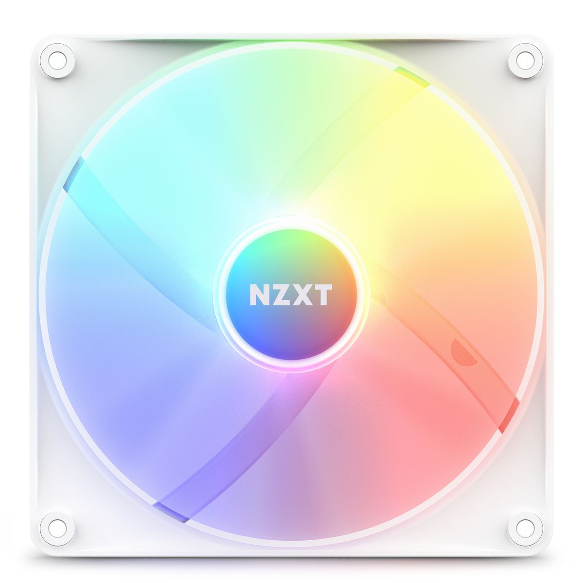 NZXT F140 RGB Core Gehäuselüfter 140 mm, RGB, PWM, 500–1500 RPM, 3,22 mmH2O, Weiß, 1 Stück