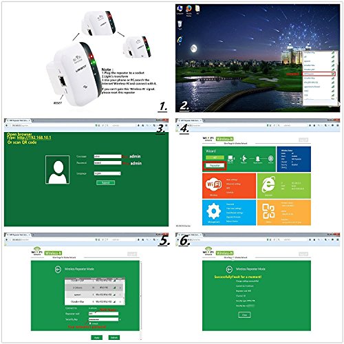 URANT Wireless Network Extender Wi-Fi Repeater Mini Access Point WPS