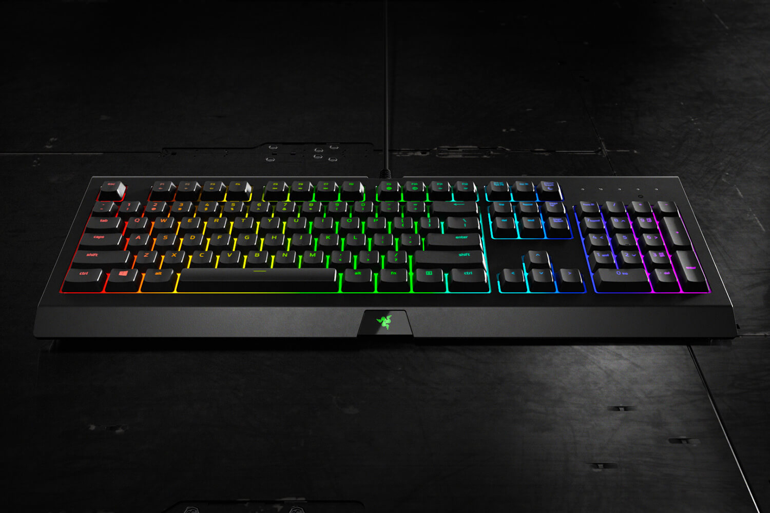 Razer Cynosa Chroma Gaming Keyboard Membrane Switches RGB PRT Layout QWERTY