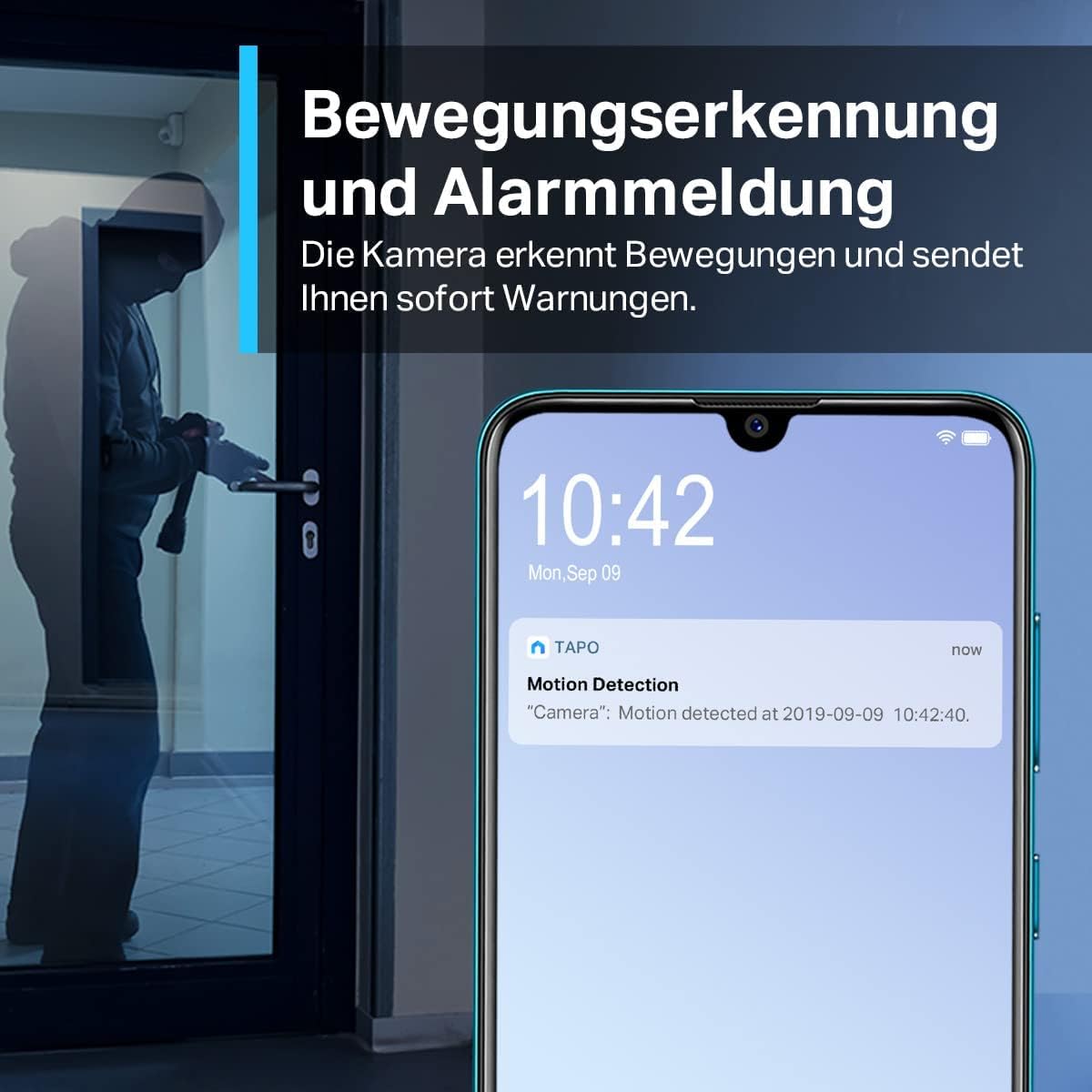 TP-Link Tapo C210P2 WLAN IP Kamera Überwachungskamera (Linsenschwenkung und Neigung, 3MP-Auflösung, 2-Wege-Audio, Nachtsicht zu 9m, bis zu 256 GB lokaler Speicher)