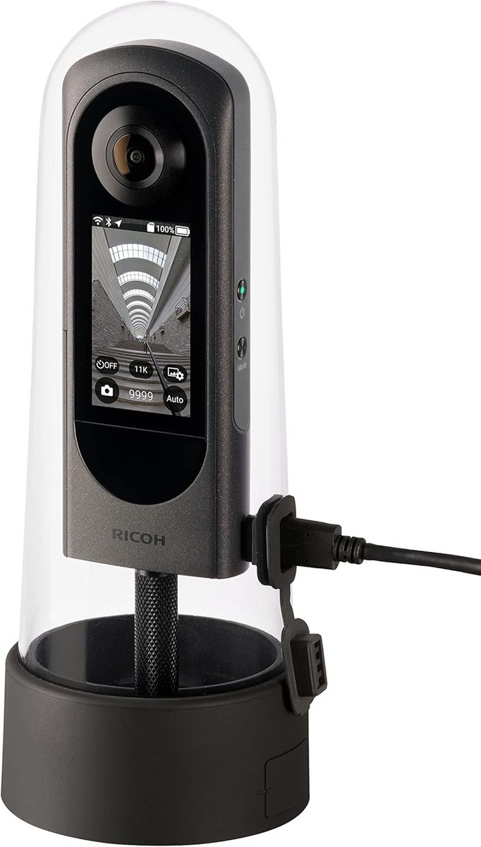 Ricoh TH-3 Hardcase für Theta Z1/X/SC2, Wetterfest IPX4, Live-Streaming-fähig, Stativhalterung, Weiß, Kunststoff