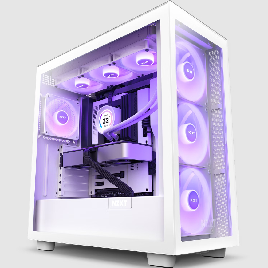 NZXT Kraken Elite 360 RGB All-in-One-Flüssigkeitskühler 360 mm, 3x 120 mm RGB-Lüfter, Weiß, TFT-LCD Display