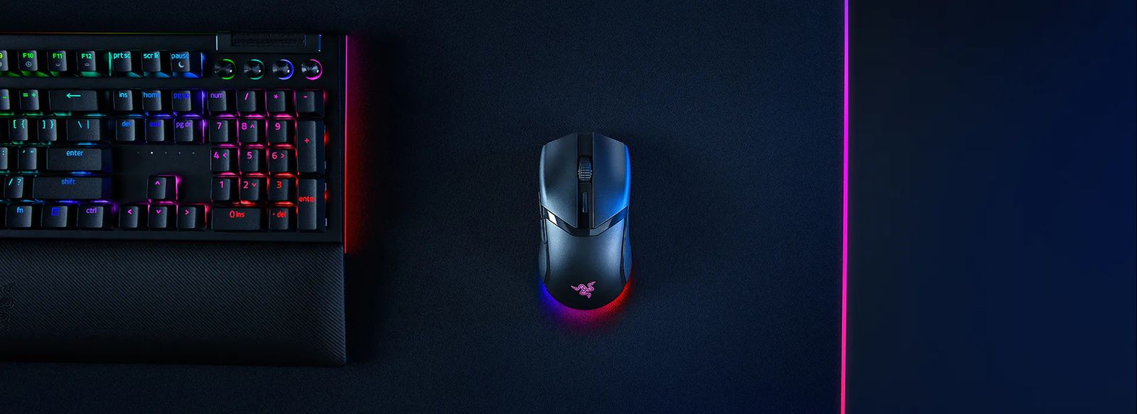 Razer Cobra HyperSpeed Gaming-Maus Rechts, Wireless (RF & Bluetooth) und kabelgebunden, USB-C Aufladbar, 26000 DPI, RGB, Schwarz