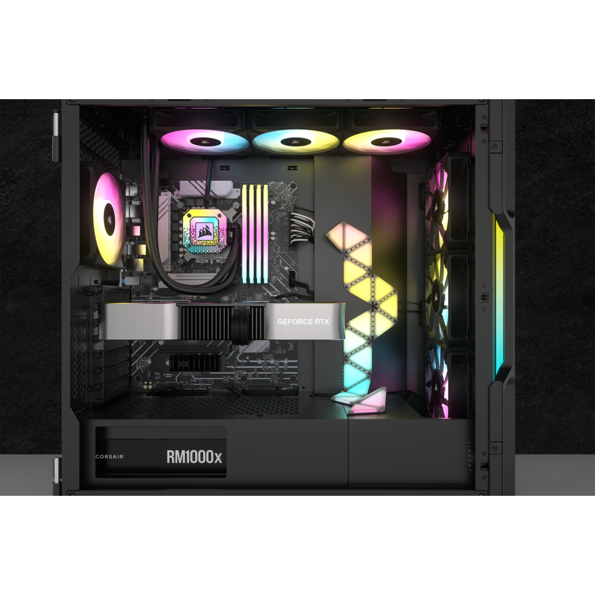 Corsair iCUE H150i ELITE CAPELLIX XT All-in-One CPU-Wasserkühlung 360 mm, 3x120 mm Lüfter, RGB, bis 2100 RPM, kompatibel mit LGA 1700/AM4, Schwarz