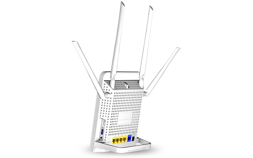 STRONG ROUTER1200 WLAN-Router 1200 Mbit/s Dual-Band (2,4/5 GHz), Gigabit Ethernet, 4x LAN, USB, MicroSD, Tabletop, Weiß, EU Stecker