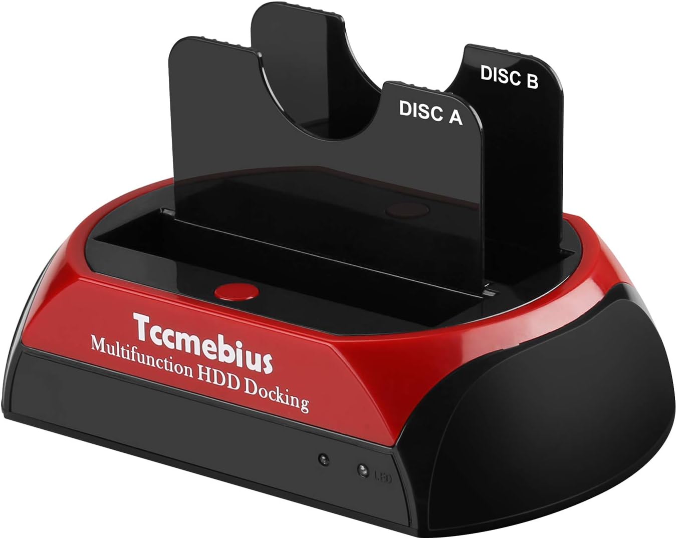 Tccmebius TCC-S868 USB 3.0 Festplatten-Dockingstation, Dual-Slot 2,5/3,5 Zoll SATA & IDE, One-Touch-Backup, bis 20 TB