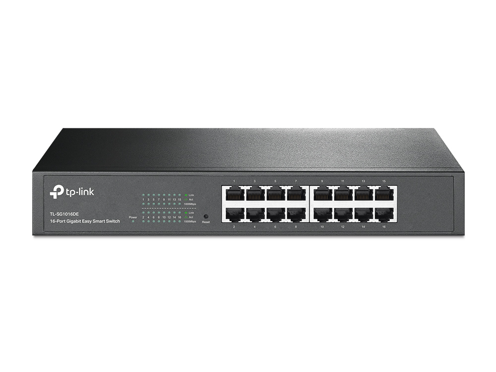 TP-Link TL-SG1016DE Netzwerk-Switch Managed L2 Gigabit Ethernet (10/100/1000) Schwarz
