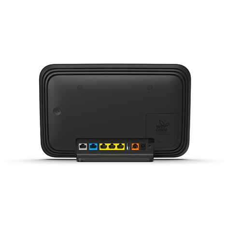 Telekom Speedport Smart 4 Plus Glasfaser-Modem & WLAN-Router, Wi‑Fi 6 (802.11ax), VDSL, Display, 3x LAN, 1x USB, Schwarz