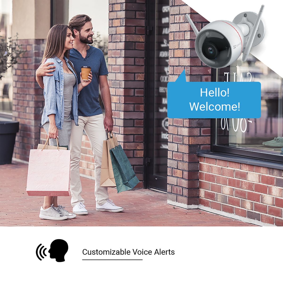 EZVIZ C3W Pro Outdoor IP-Sicherheitskamera, 4 MP (2560 x 1440), WLAN & Ethernet, Nachtsicht 30 m, Decke/Wand, IP67, 2,8 mm