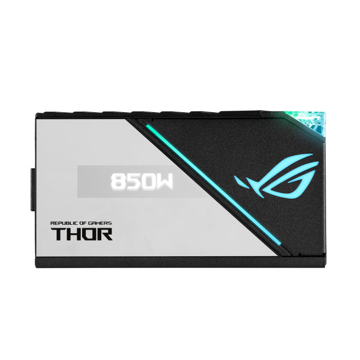 ASUS ROG Thor 850W Platinum II Netzteil, 850 W, 80 PLUS Platinum, Vollmodular, OLED-Display, 135 mm Lüfter, PCIe 5.0 Ready, Schwarz