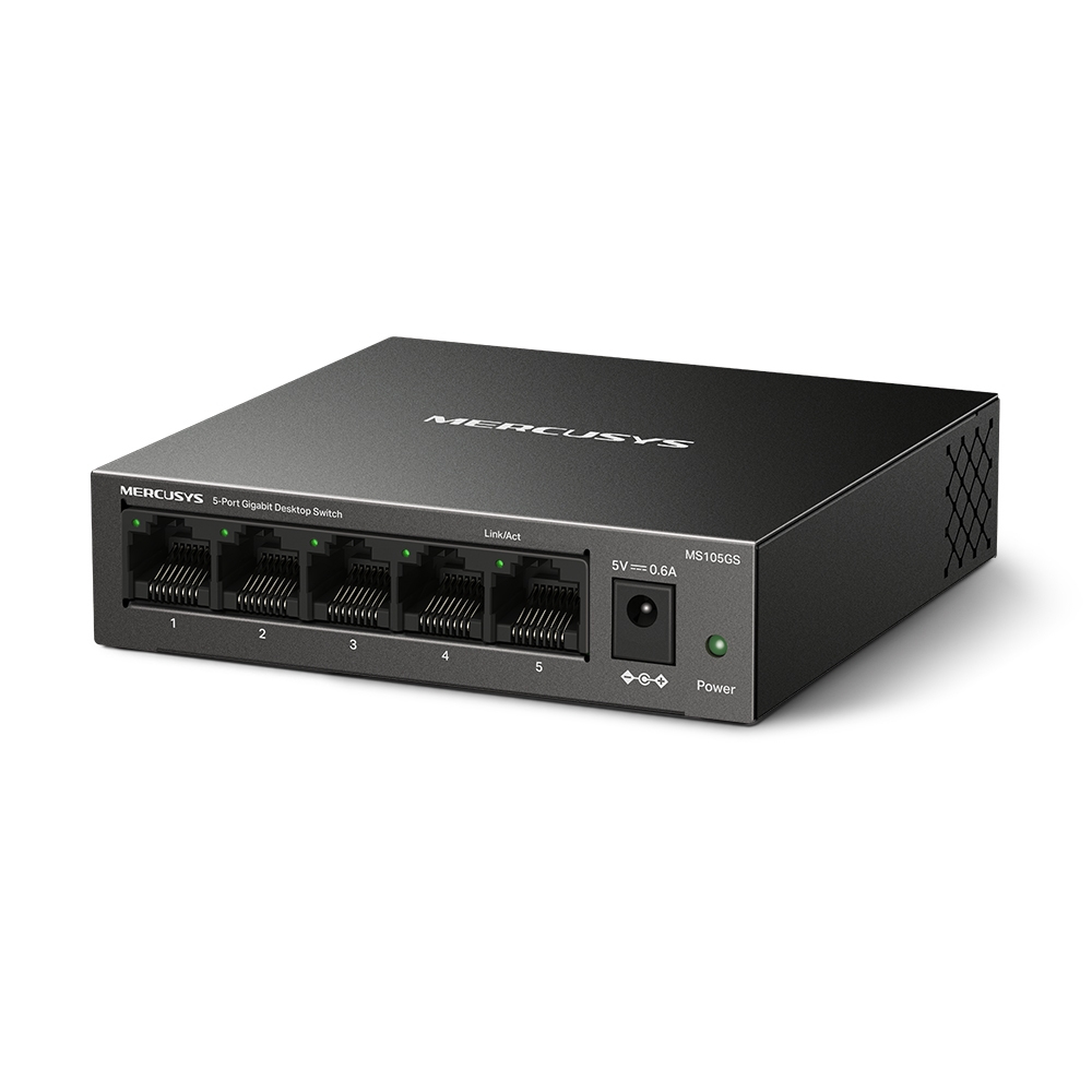 Mercusys MS105GS Netzwerk-Switch Unmanaged Gigabit Ethernet (10/100/1000) Schwarz