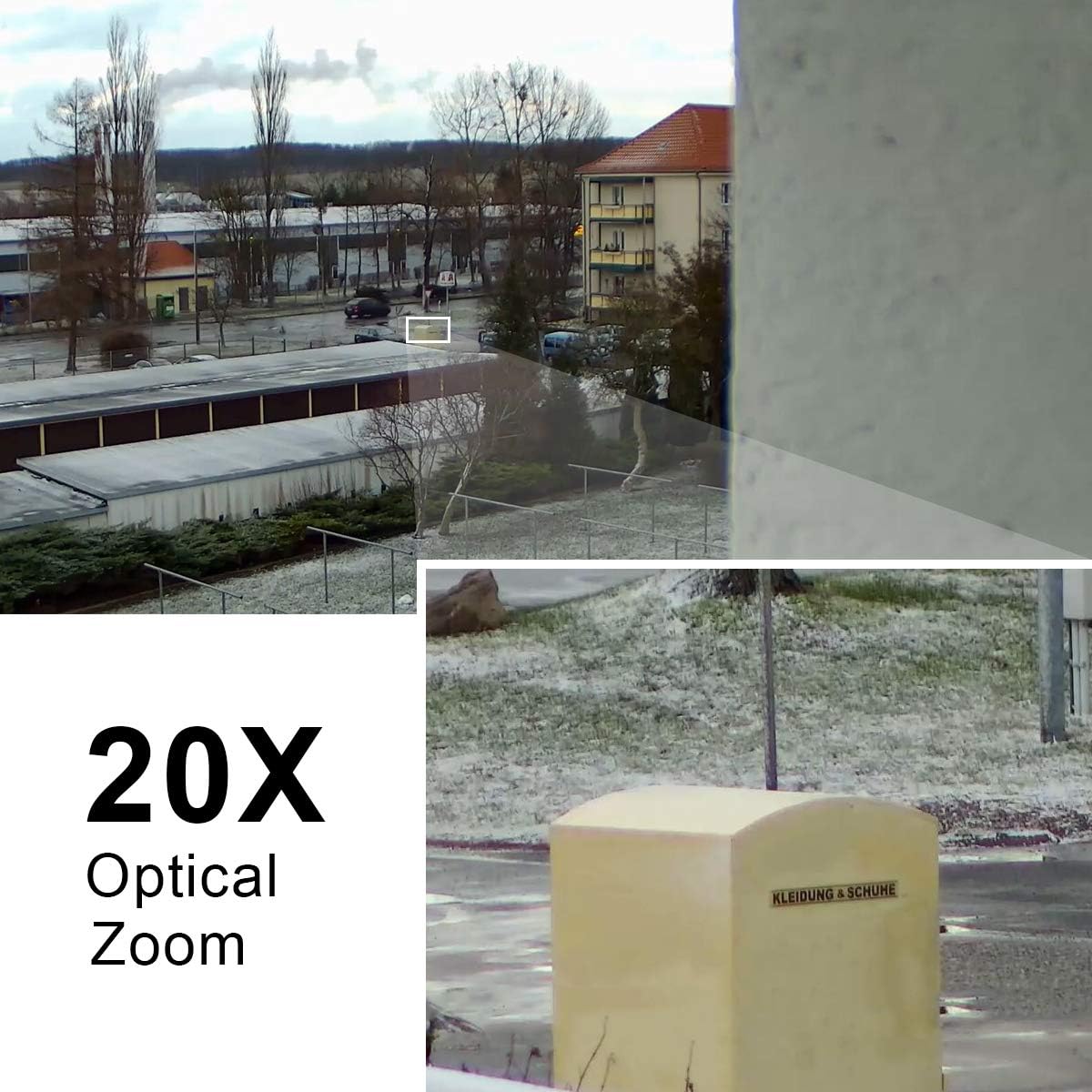 Gentlen 5MP PTZ POE IP Camera Outdoor, 20X Optical Zoom Security Camera with SD Card Slot, IR Night Vision and Motion Detection, IP66 Waterproof, P2-20X-5MPF 5MP 20X Zoom