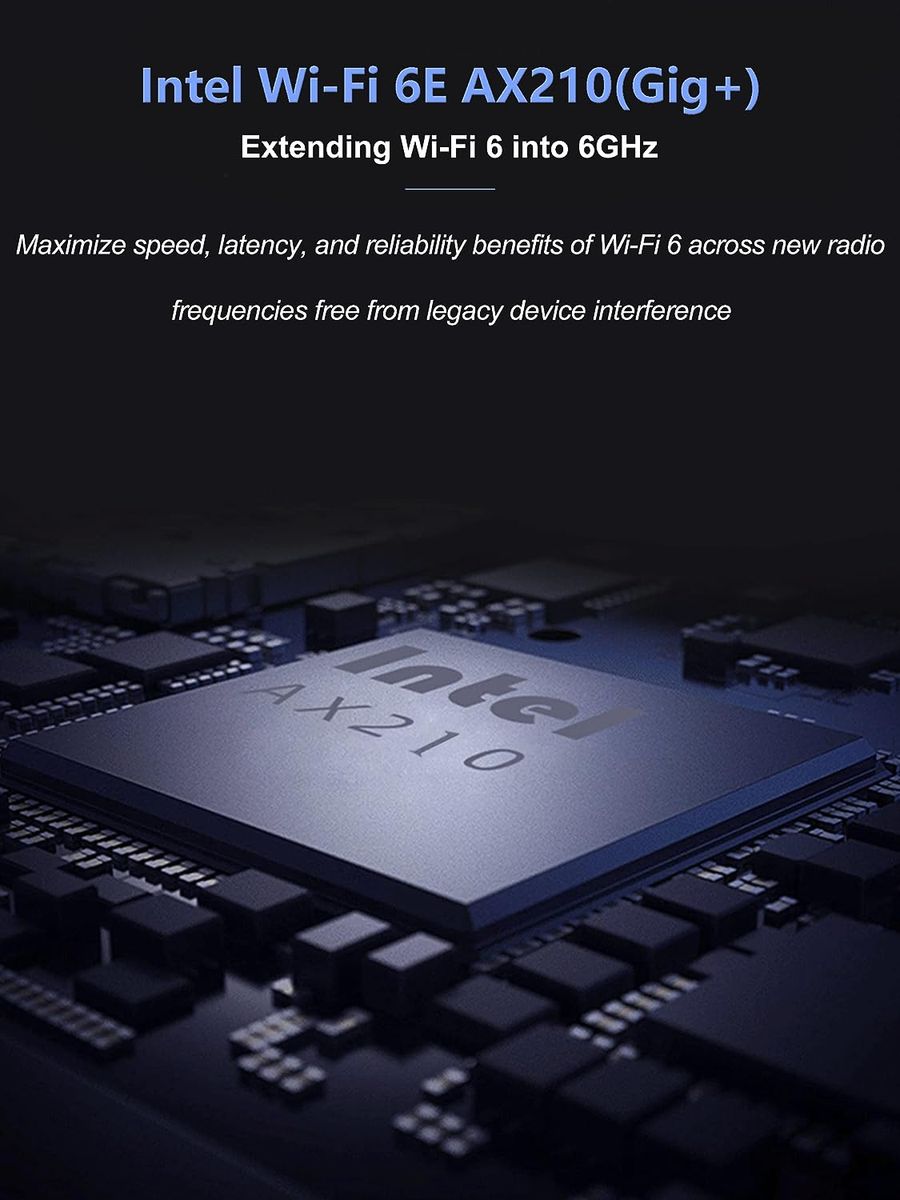 Ziyituod ZYT WLAN Karte, Intel AX210 Bluetooth5.2, Bis zu 5400Mbit/s Tri-Bands(6G/5G/2.4G) WLAN PCIe WiFi 6 Karte für Windows 11/10(64bit)