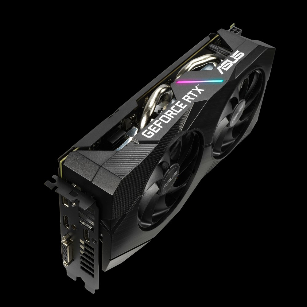 ASUS Dual RTX 2060 6GB EVO Grafikkarte, NVIDIA GeForce RTX 2060, GDDR6, 192 Bit, 14000 MHz, 2x HDMI, 1x DisplayPort, 1x DVI-D, PCIe 3.0, 8-pin