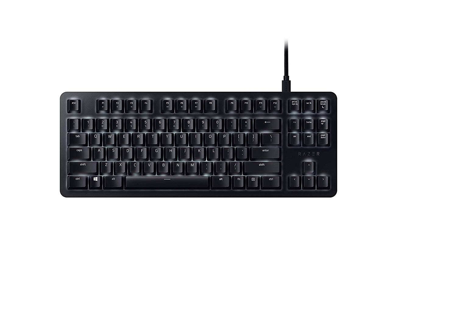 Razer BlackWidow Lite Gaming Keyboard Orange Switches TKL UK Layout QWERTY
