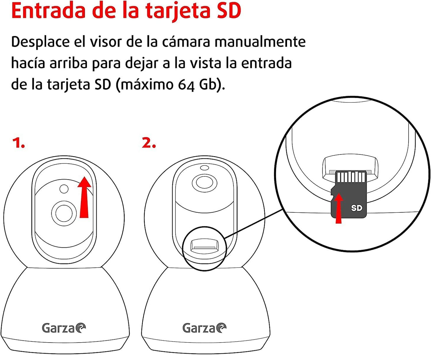 Garza Smarthome Wi-Fi 360 IP Camera 720P HD works with Alexa Google Chromecast