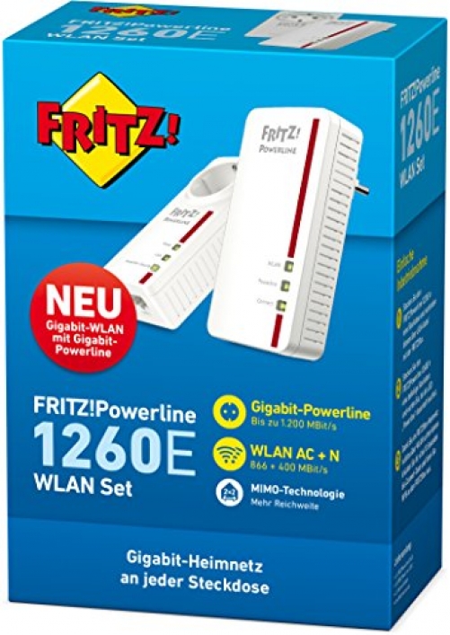 avm FRITZ!Powerline 1260E 1220E WLAN Set