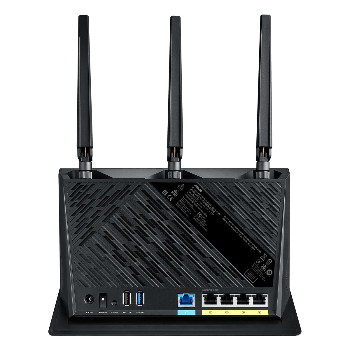 ASUS RT-AX86S Gaming-Router AX5700 Dual Band Gigabit Wi-Fi 6 802.11ax Mobil Gaming-Modus AiProtection TrendMicro kompatibel Wi-Fi Mesh 2.5G Port Gaming Adaptive QoS Gaming AX5700