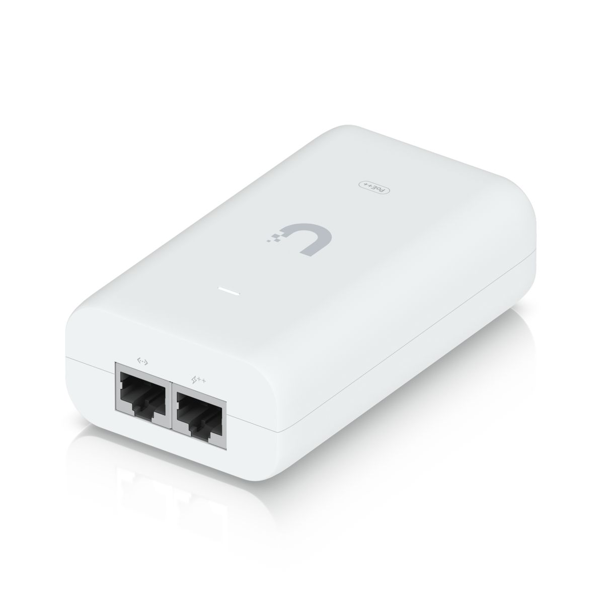 Ubiquiti U-POE++ PoE-Injektor, Gigabit Ethernet, 48 V, 60 W, IEEE 802.3at, Weiß, EU