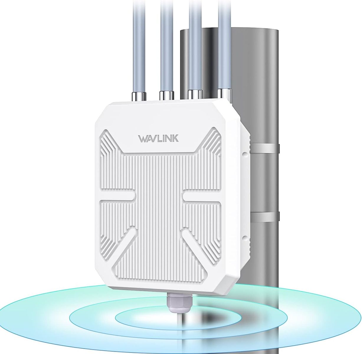 WAVLINK WiFi6 Outdoor Wireless Access Point/WLAN Repeater/Router, Dual Band 2.4G+5G AX1800M Mesh Extender mit PoE/4x8dBi Antennen/IP67 Wetterschutzgehäuse