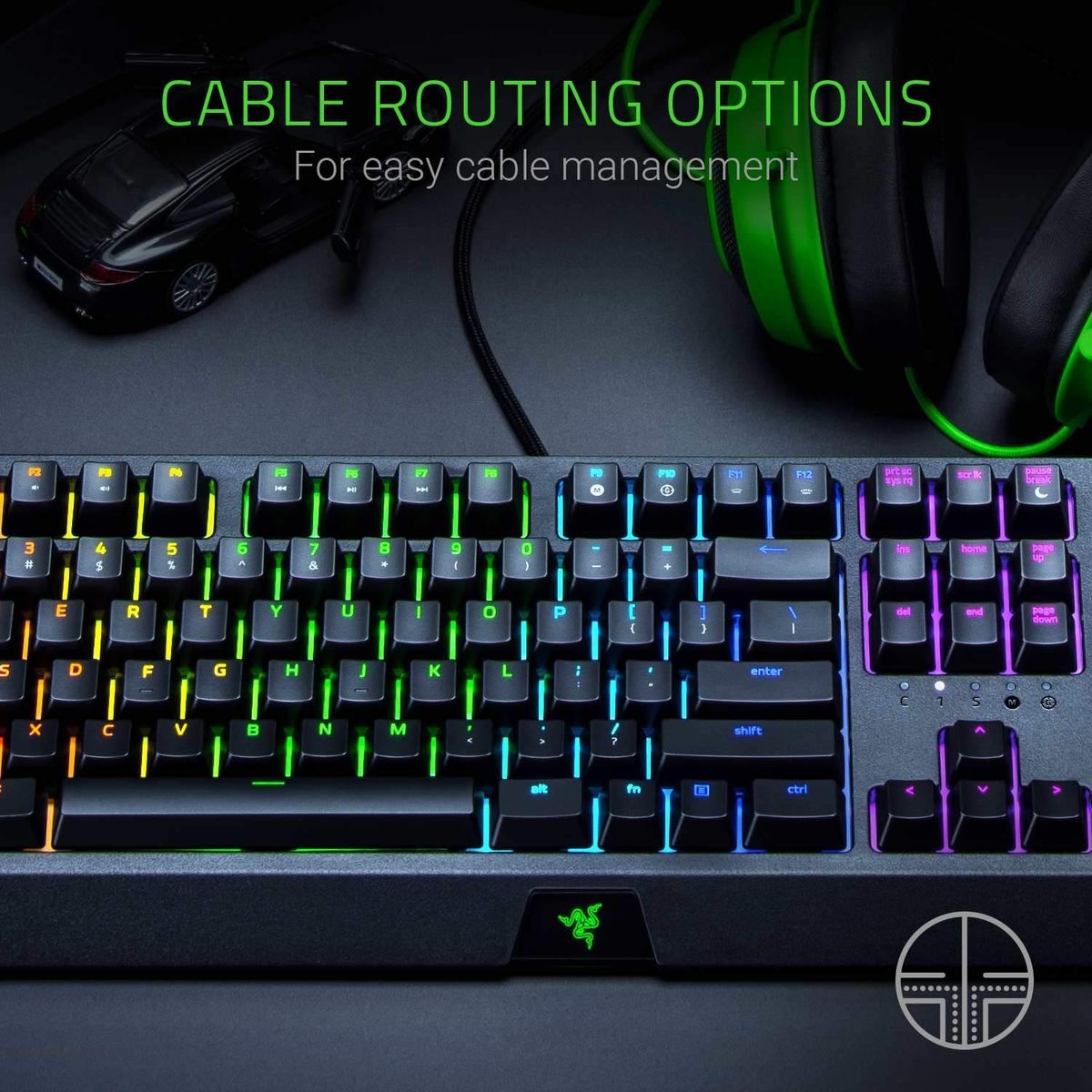Razer BlackWidow Gaming Keyboard Green Switches Chroma RGB UK Layout QWERTY