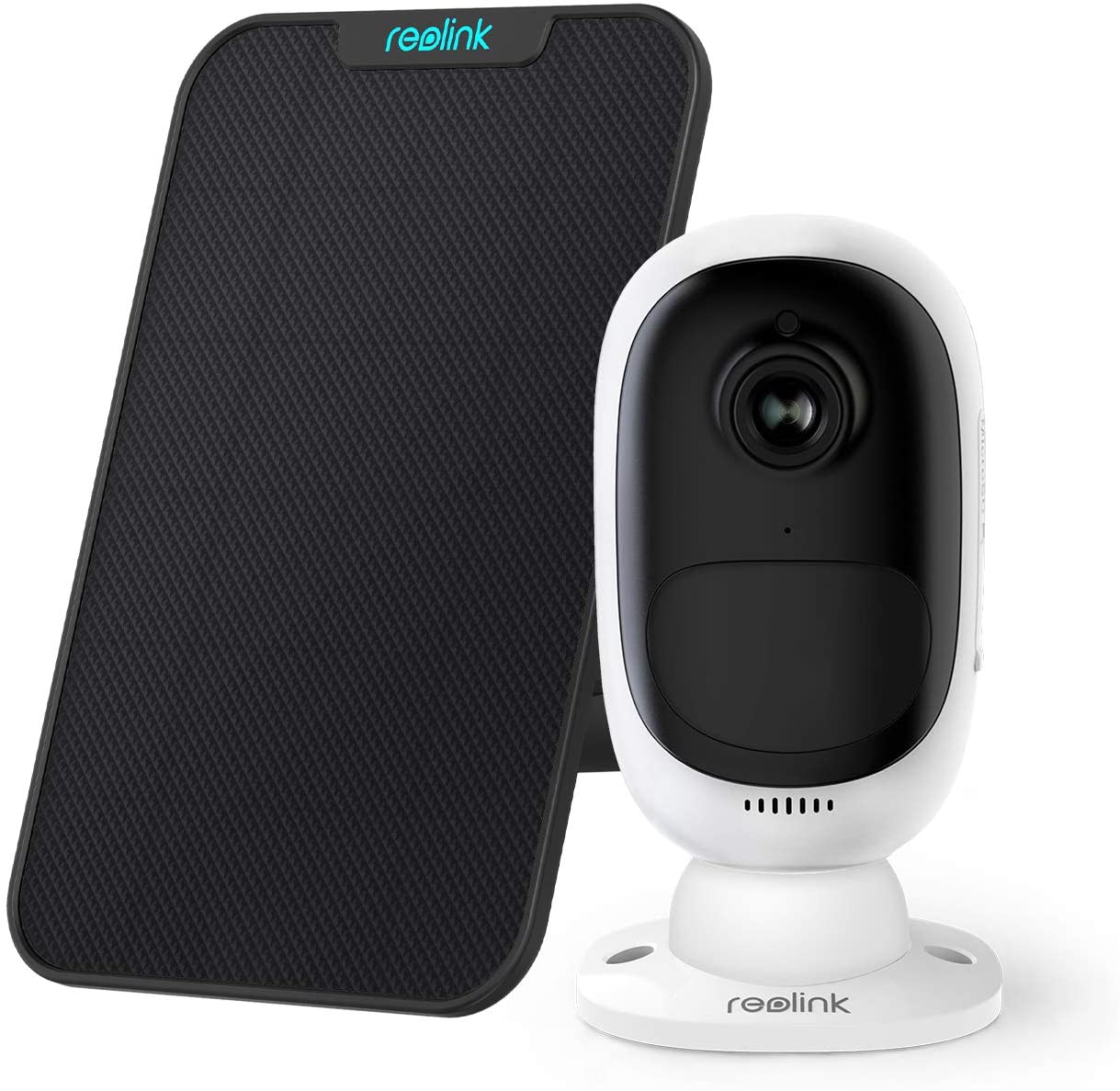Reolink Argus Security Camera 2+ Solar Panel, 1080P Wireless WLAN IP Camera with Rechargeable Battery, 2 Way Audio and SD Card Slot for Outdoors White