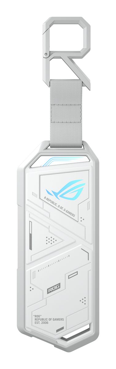 ASUS ROG Strix Arion White Edition M.2 NVMe SSD-Gehäuse, USB 3.2 Gen 2 (10 Gbit/s), toollose Installation, Aluminium, ASUS Aura Sync, USB‑C & USB‑A Kabel