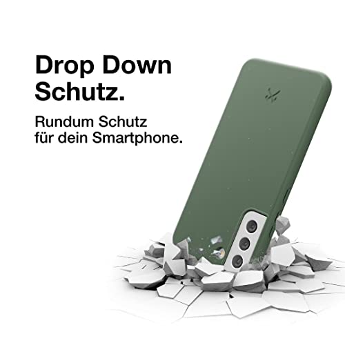 Woodcessories ECO622 Nachhaltige Smartphone-Hülle für Samsung Galaxy S22+ Grün, Biologisch abbaubar, Vegan, Stoßfest, Qi-kompatibel