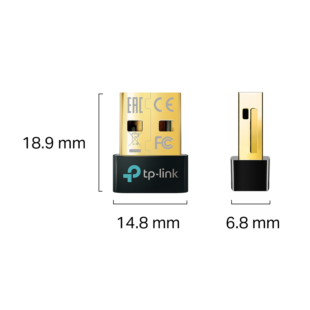 TP-Link UB500(UN) V2.0 Nano Bluetooth 5.0 USB Adapter, USB-A, PC/Laptop, Windows