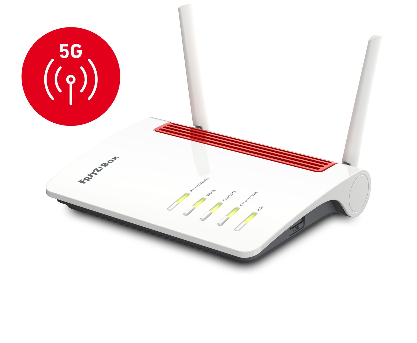 AVM FRITZ!Box 6850 5G Mobilfunk-Router, 5G/LTE, Gigabit Ethernet, Dual-Band (2,4 & 5 GHz), 4x LAN, SIM-Slot, DECT, Schwarz