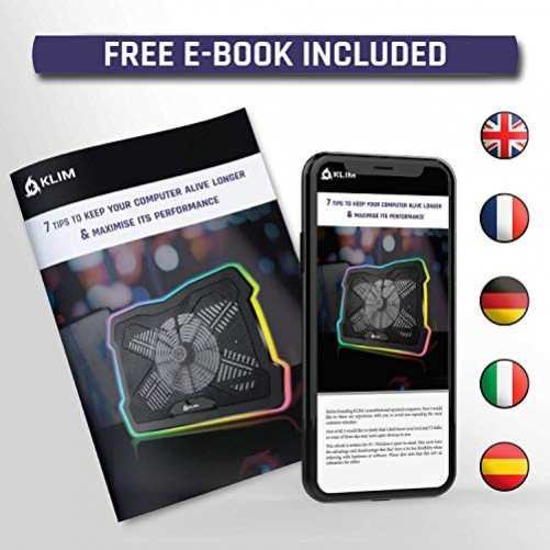 KLIM K20 Notebook-Kühlpad 43,9 cm (17.3 Zoll) 1200 RPM Schwarz