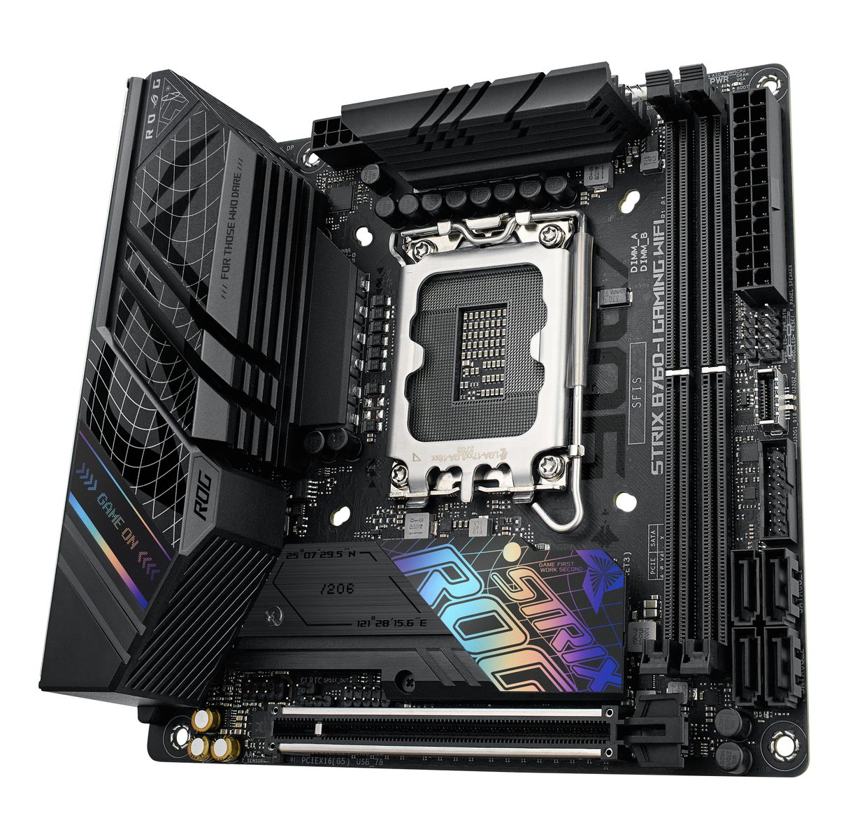 ASUS ROG Strix B760-I Gaming WiFi Mini-ITX Mainboard, Intel B760, LGA 1700, DDR5, WiFi 6E, 2.5G Ethernet, PCIe 5.0, 64 GB