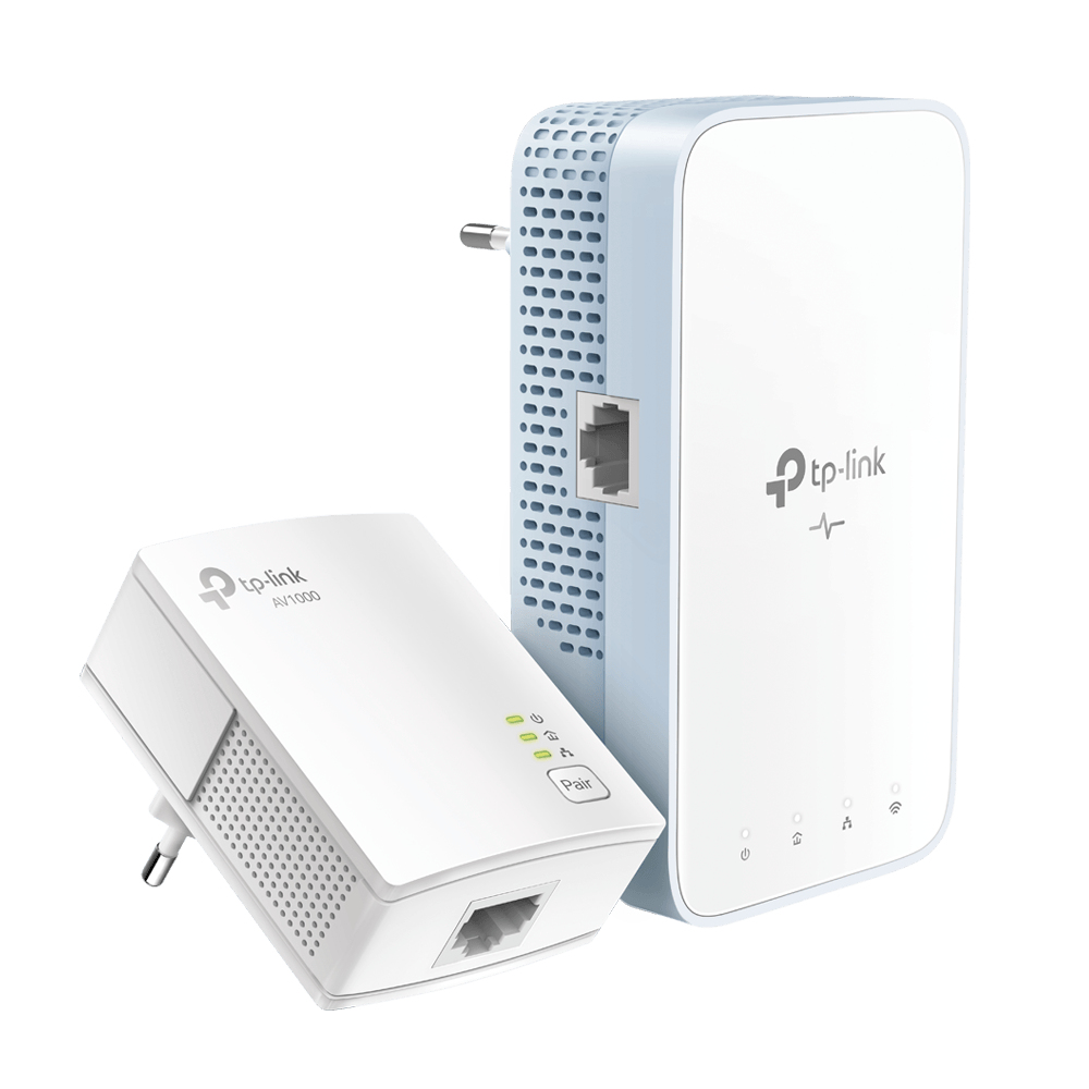 TP-Link TL-WPA1000 Powerline-Kit WiFi, PLC, AV1000 Mbps, 750 Mbps in WLAN, Dualband, 1 Gigabit-Port, Plug and Play, HomePlug AV2, weiß mit WLAN