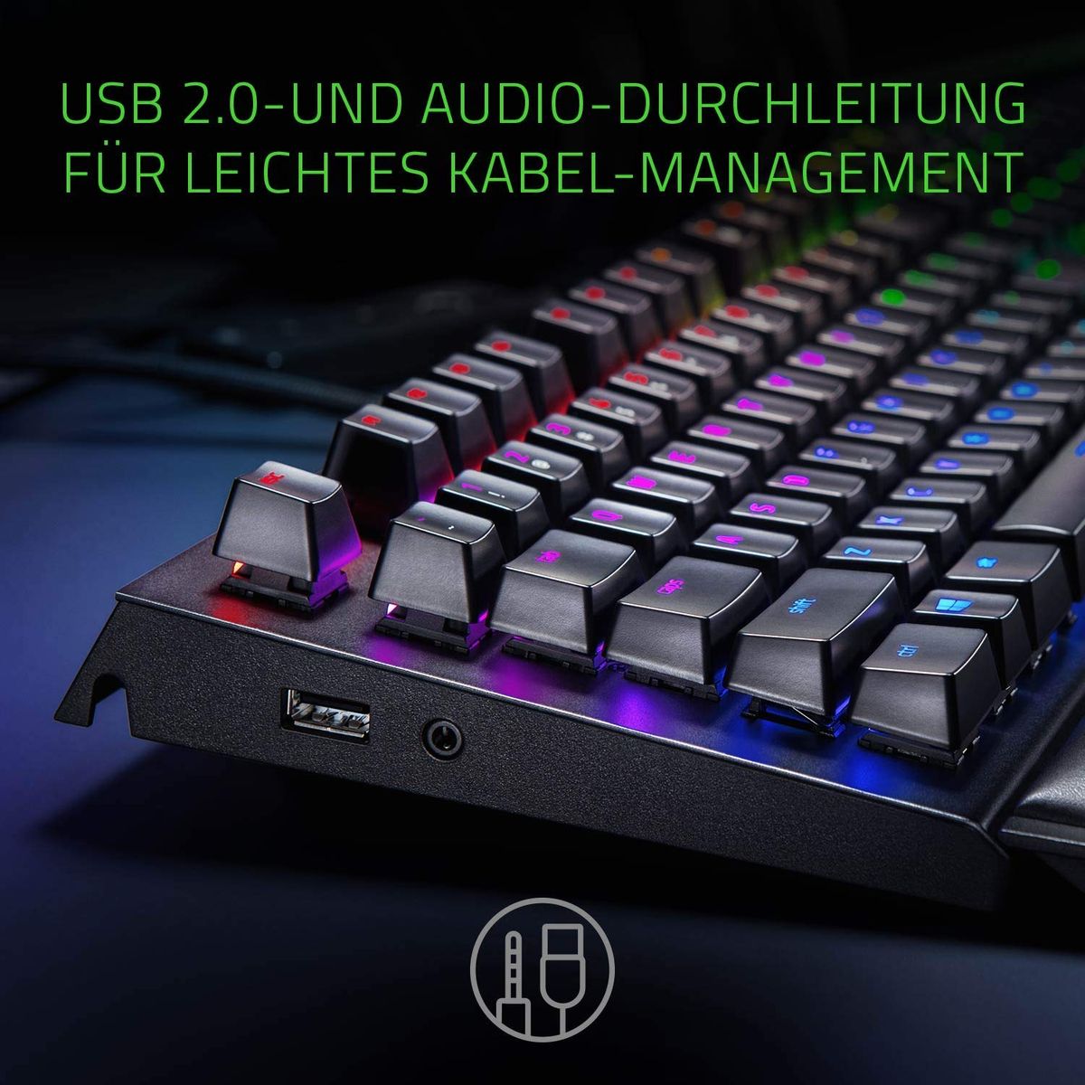Razer BlackWidow Elite Gaming Keyboard Green Switches Chroma RGB PRT Layout QWERTY