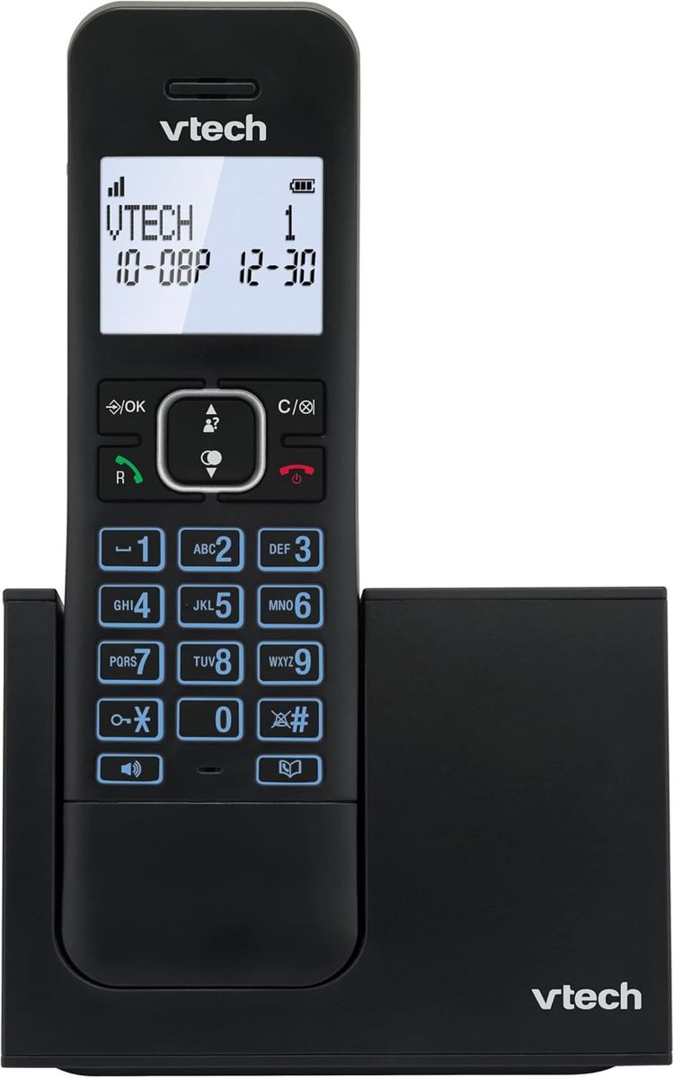 VTech LS1000 DECT Schnurlostelefon Telefon Schnurlos mit innovativer Ladestation, Anrufererkennung/Anklopffunktion, Freisprechfunktion, Display und Tastatur mit Hintergrundbeleuchtetes, ECO-Modus LS1000 1-telefon schnurlos