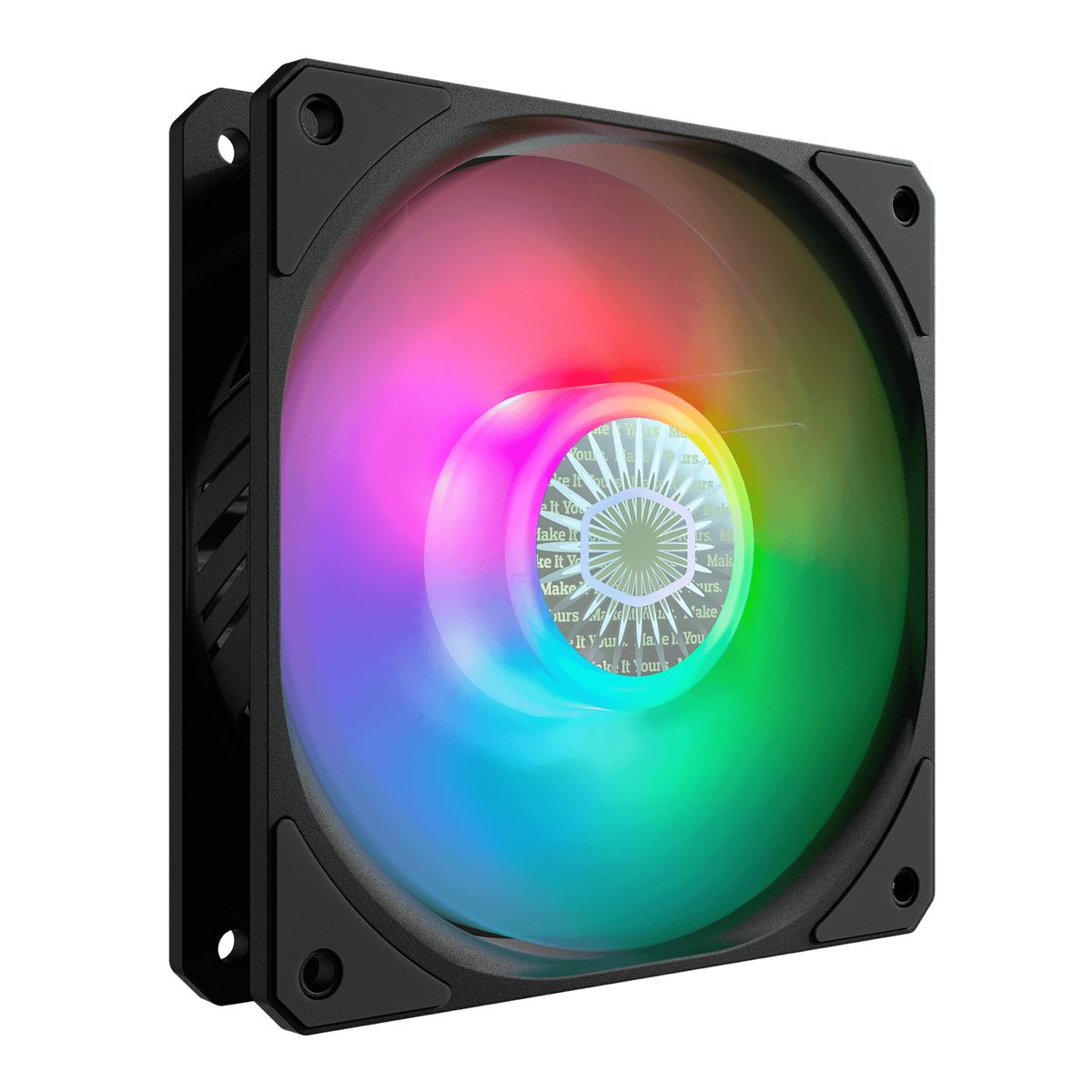 Cooler Master SickleFlow 120 ARGB Gehäuselüfter 120 mm, 1800 RPM, PWM, 62 CFM, 2,5 mmH2O, 4-polig, Schwarz