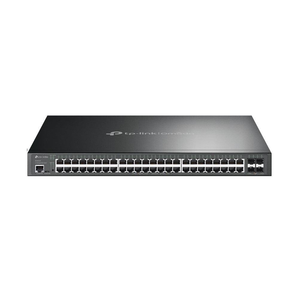 TP-Link Omada SG3452XP Netzwerk-Switch Managed L2+ Gigabit Ethernet (10/100/1000) Power over Ethernet (PoE) 1U Schwarz