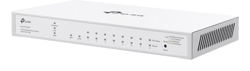 TP-Link FESTA FS310GP Netzwerk-Switch Managed L2/L2+ Gigabit Ethernet (10/100/1000) Power over Ethernet (PoE) 1U Weiß