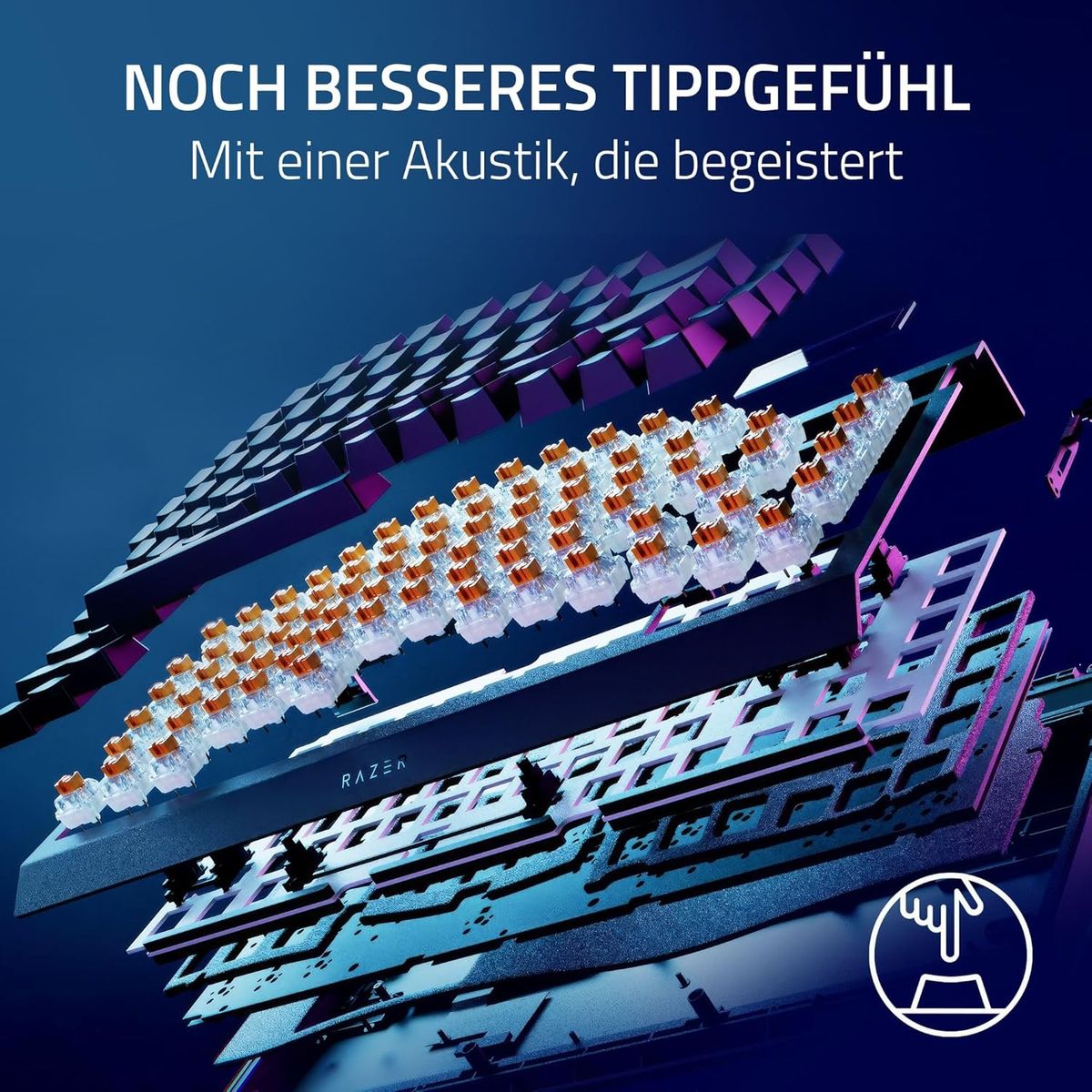 Razer BlackWidow V4 Pro 75% - Kabellose Hotswap-Gaming-Tastatur - OLED-Display (Command Dial, Konnektivitu00e4t 4K Hz & Bluetooth, Razer Snap Tap, magnetische Handballenauflage) Schwarz - (USA Layout - QWERTY)