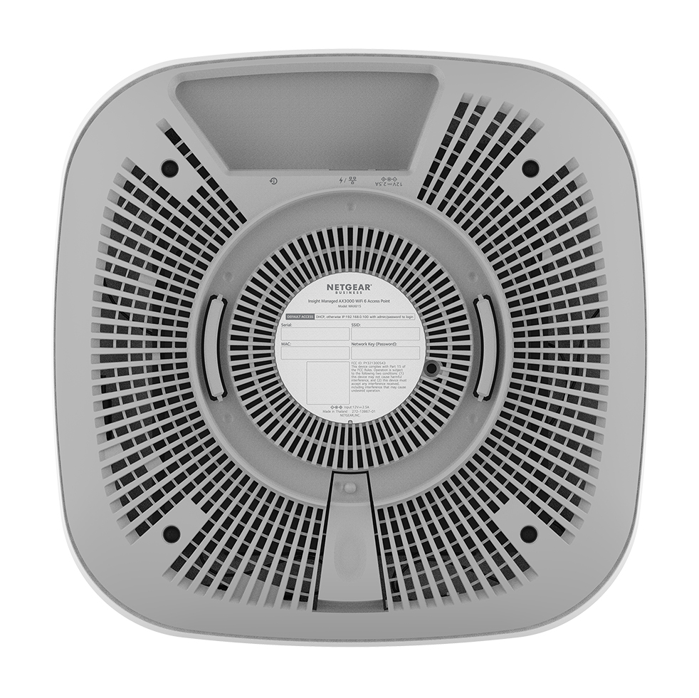 NETGEAR WAX618-111EUS Dual-Band Access Point WiFi 6 (802.11ax) AX2400 2,4 GHz 600 Mbit/s 5 GHz 2400 Mbit/s PoE Weiß