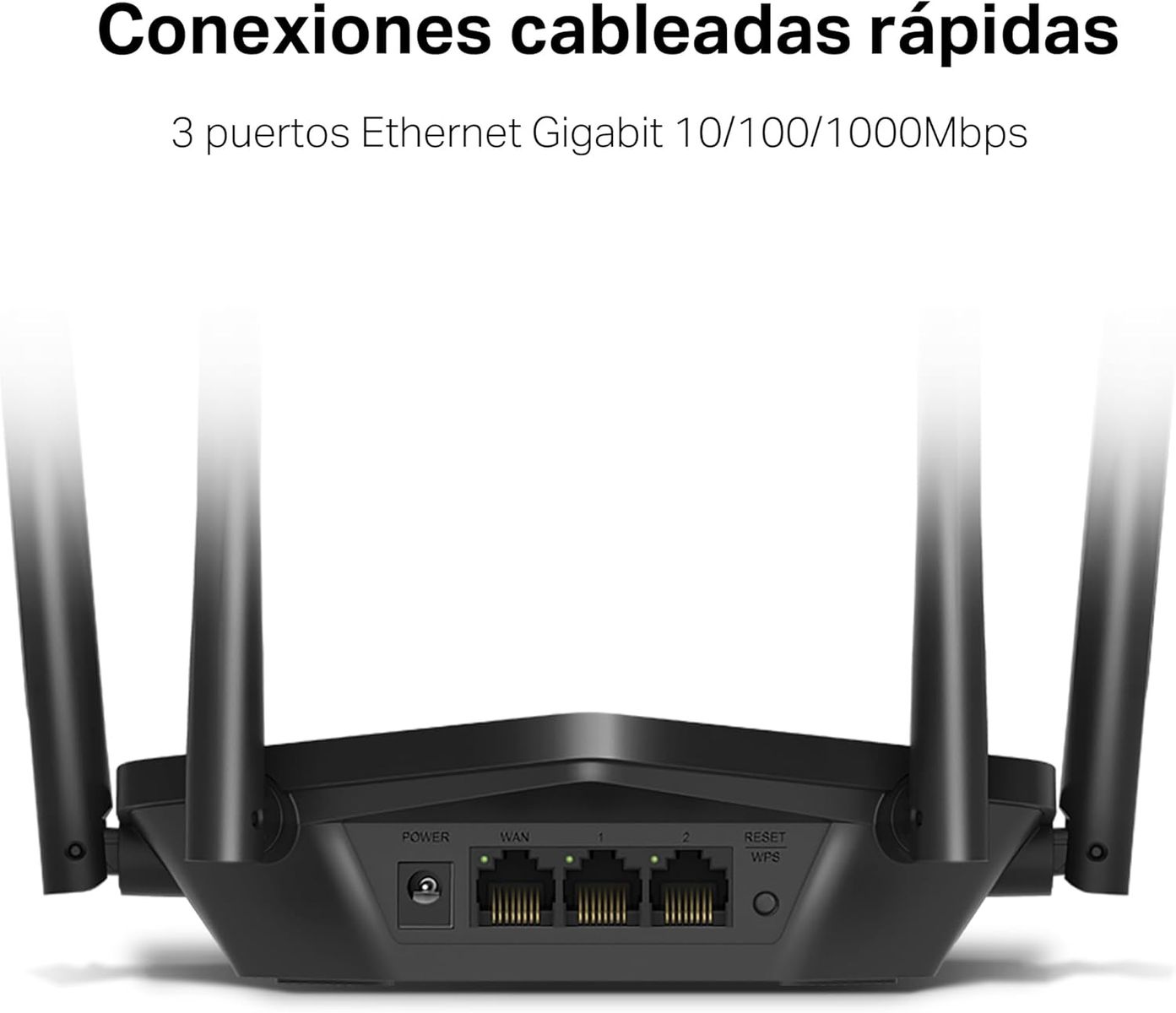 Mercusys MR1500X AX1500Mbps WLAN-Router 6 Dual-Band, Gigabit-Port, 1201Mbps auf 5GHz und 300Mbps auf 2,4GHz, 4 Antennen mit hoher Verstärkung, Kindersicherung, Gästenetzwerk, QoS, OFDMA