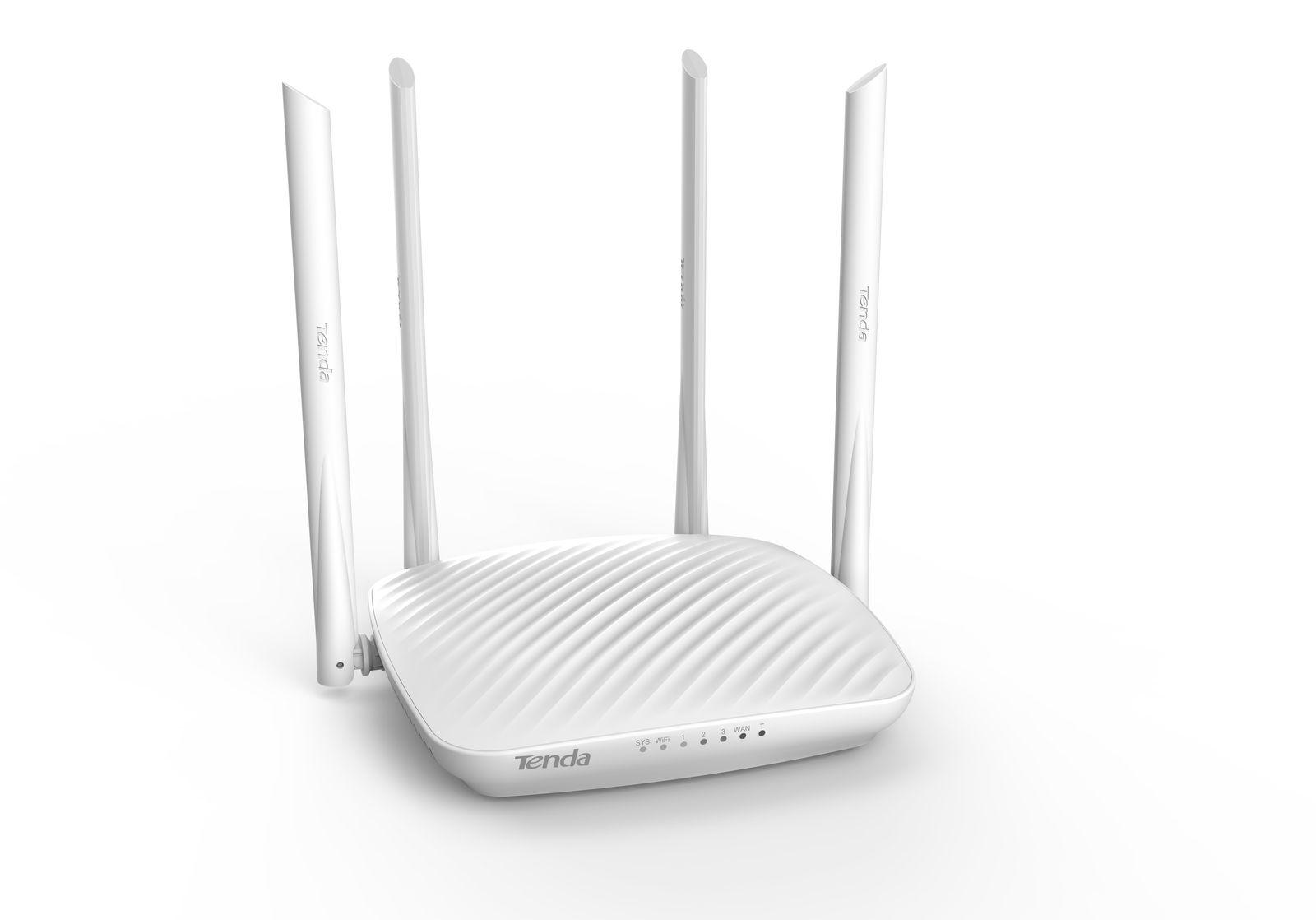 Tenda F9 WLAN Router 600 Mbps (4*externe Antennen, 1xWAN, 3xLAN, App Steuerung, Beamforming+, WPS), Access Point Modus, Weiß