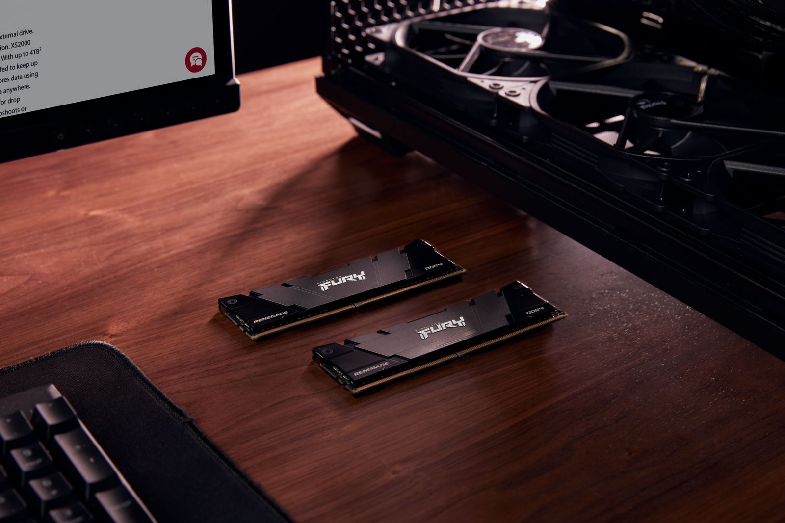 Kingston Technology KF446C19RB2K2/16 FURY Renegade 16GB (2x8GB) DDR4-4600 CL19 DIMM, XMP 2.0, 1.4 V, schwarzer Kühlkörper