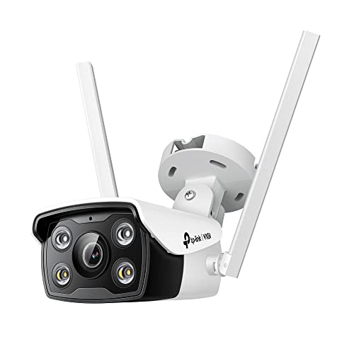 TP-Link VIGI C340-W(4mm)(UN) V1.0 4MP Outdoor Vollfarb-WLAN-Bullet Netzwerkkamera, 2560 x 1440, Nachtsicht 30 m, IP66, Weiß
