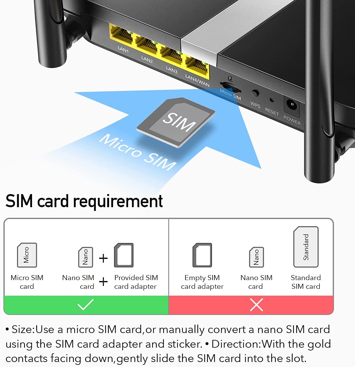 Cudy AC 1200Mbit/s WLAN 4G LTE Mesh Router 150 Mbit/s LTE-Download WLAN 1200Mbit/s LAN/WAN-Port FDD TDD DDNS VPN SIM