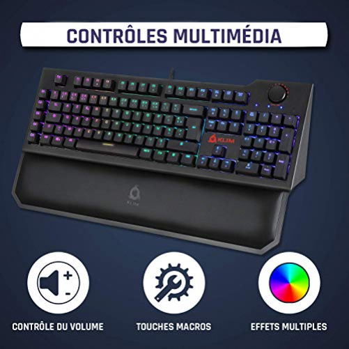 KLIM Vidi Mechanische Tastatur RGB mit Handballenauflage FR-Layout