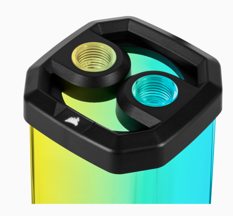 Corsair Hydro X Series XD5 RGB Pump/Reservoir Combo - D5 PWM Pump - 330ml Reservoir - Ten Individually Addressable RGB LEDs - Temperature Sensor - Black CX-9040006-WW