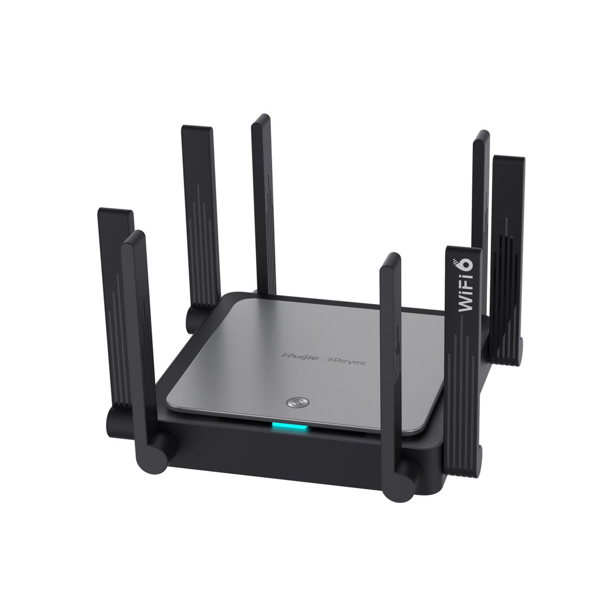 Ruijie Networks RG-EW3200GX PRO WLAN-Router, Dual-Band (2,4/5 GHz), Wi‑Fi 6 (802.11ax) 2402 Mbit/s, Gigabit Ethernet, 4x LAN, Ethernet-WAN, MU-MIMO, Schwarz