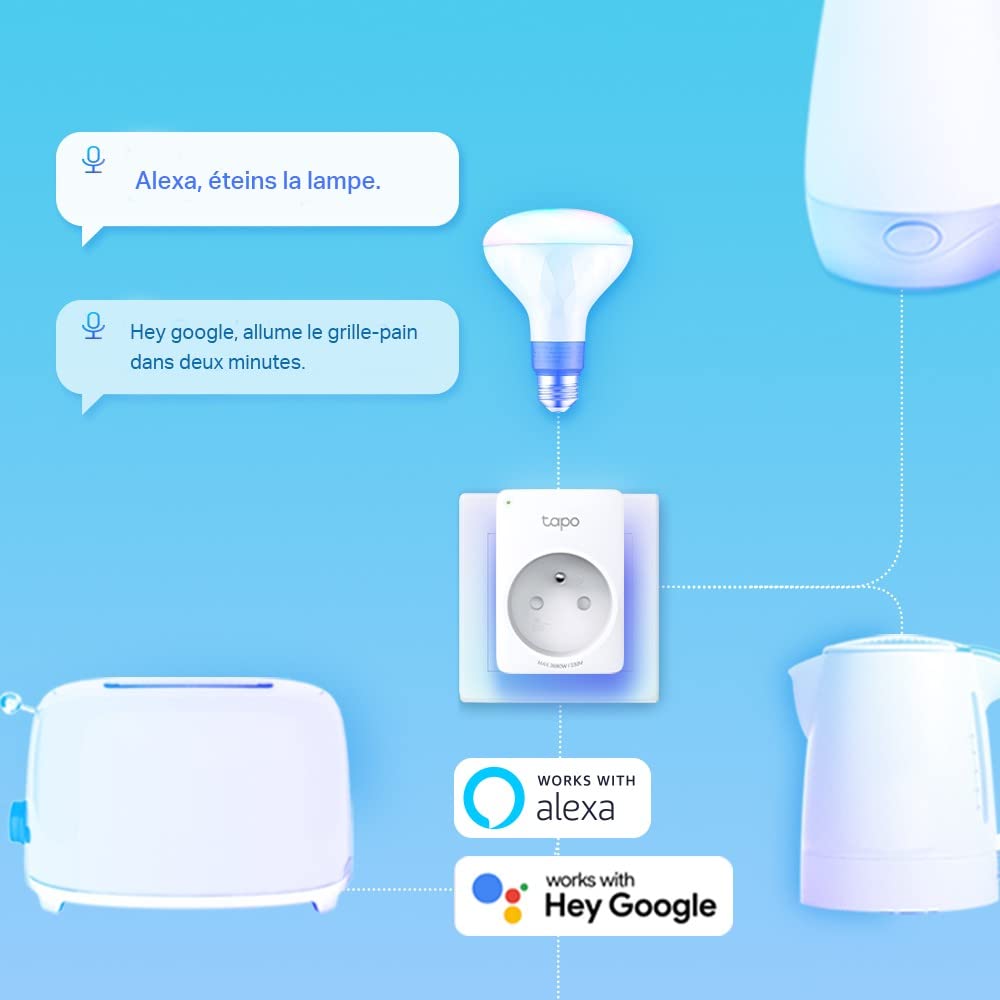 TP-Link Tapo P100 Smart Plug 2990 W Haus Weiß